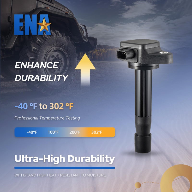 ENA Ignition Coil Pack of 6 for 3.5L 2008 2009 2010 2011 2012 2013 2014 2015 2016 2017 Compatible with Honda Odyssey Accord Crosstour Acura TL RL TSX 3.5 V6 Coils for UF603 IC693 C1624 30520R70A01 - Image 5